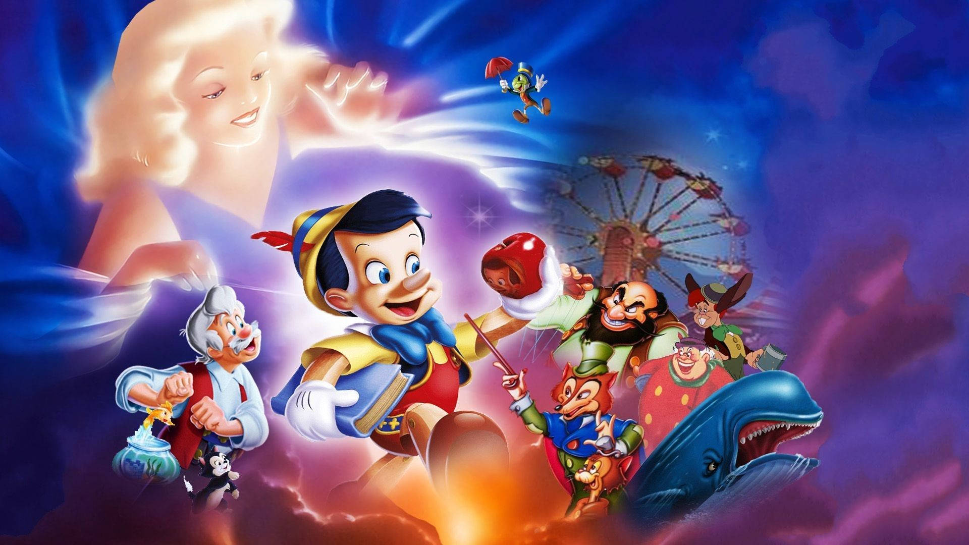 Pinocchio And Cast Background