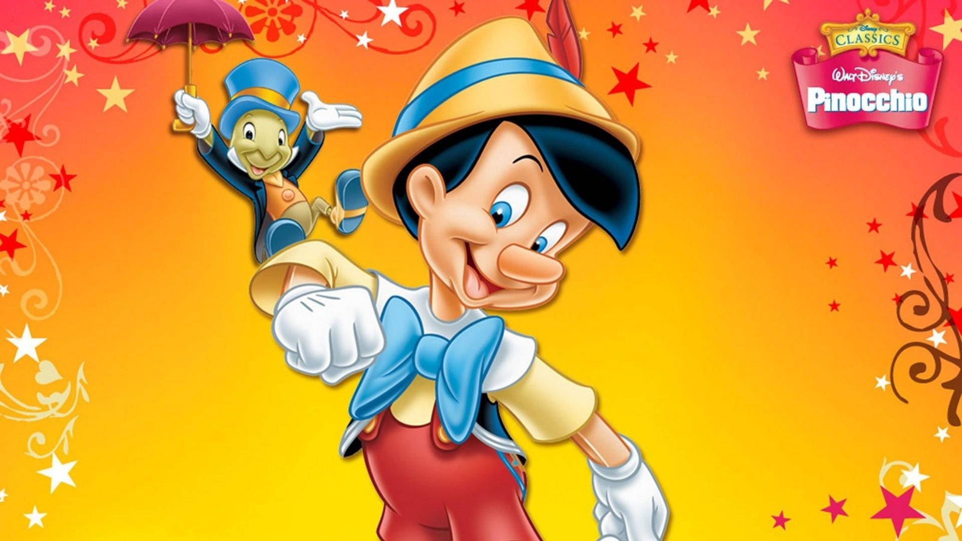 Pinocchio With Jiminy Background