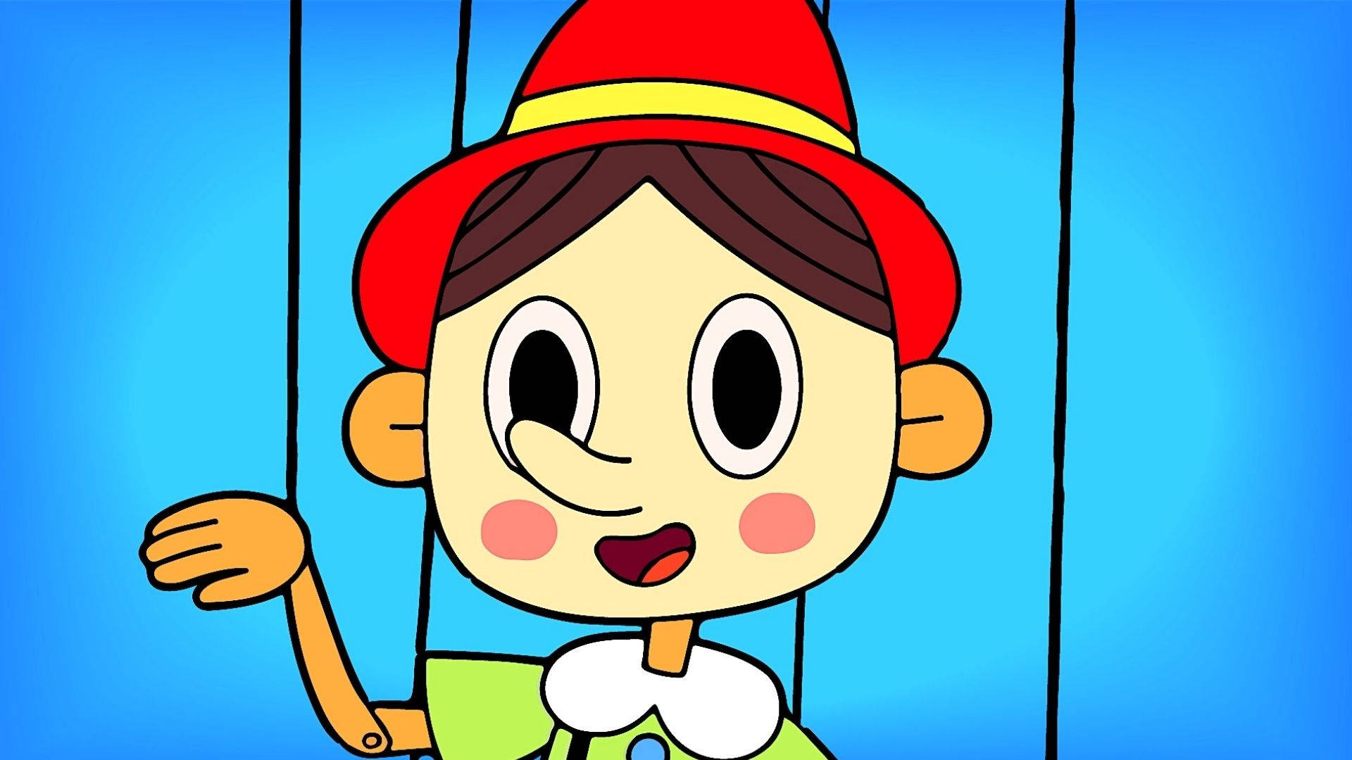 Pinocchio With Strings Background