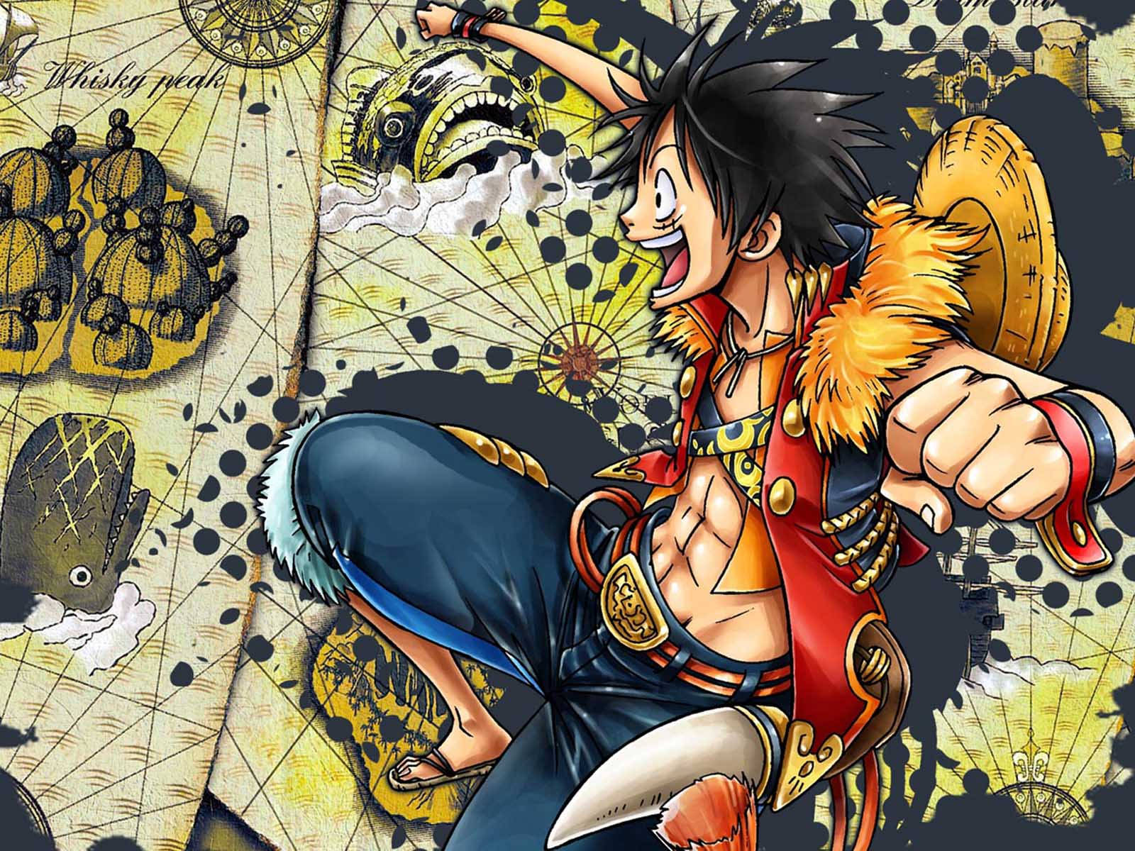 Pirate King Luffy Abs Background