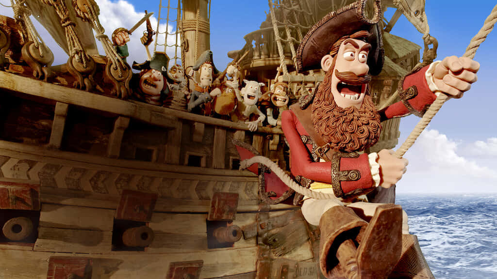 Pirate On Rope From The Pirates Band Of Misfits Background