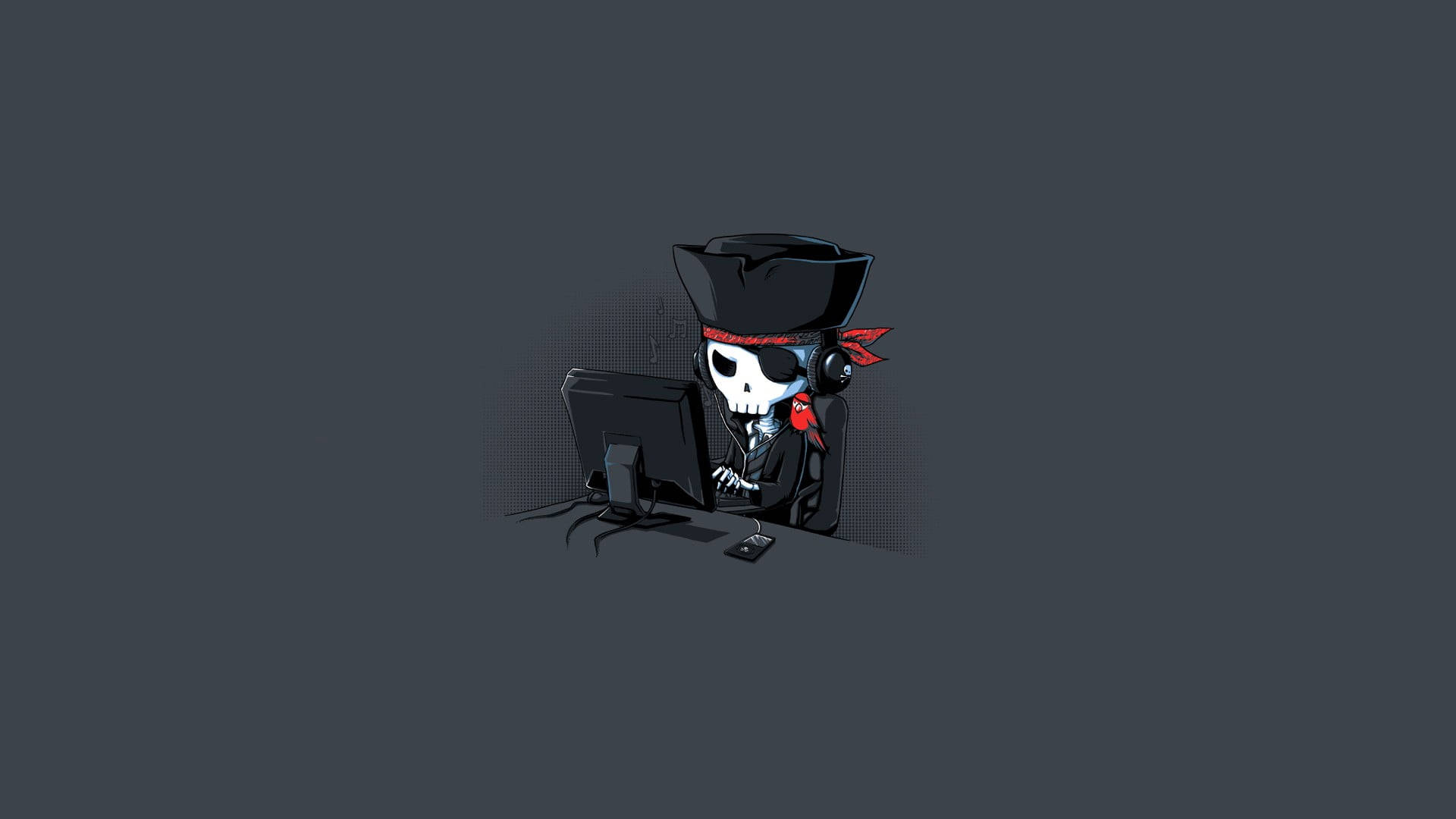 Pirate Skeleton Desktop Background