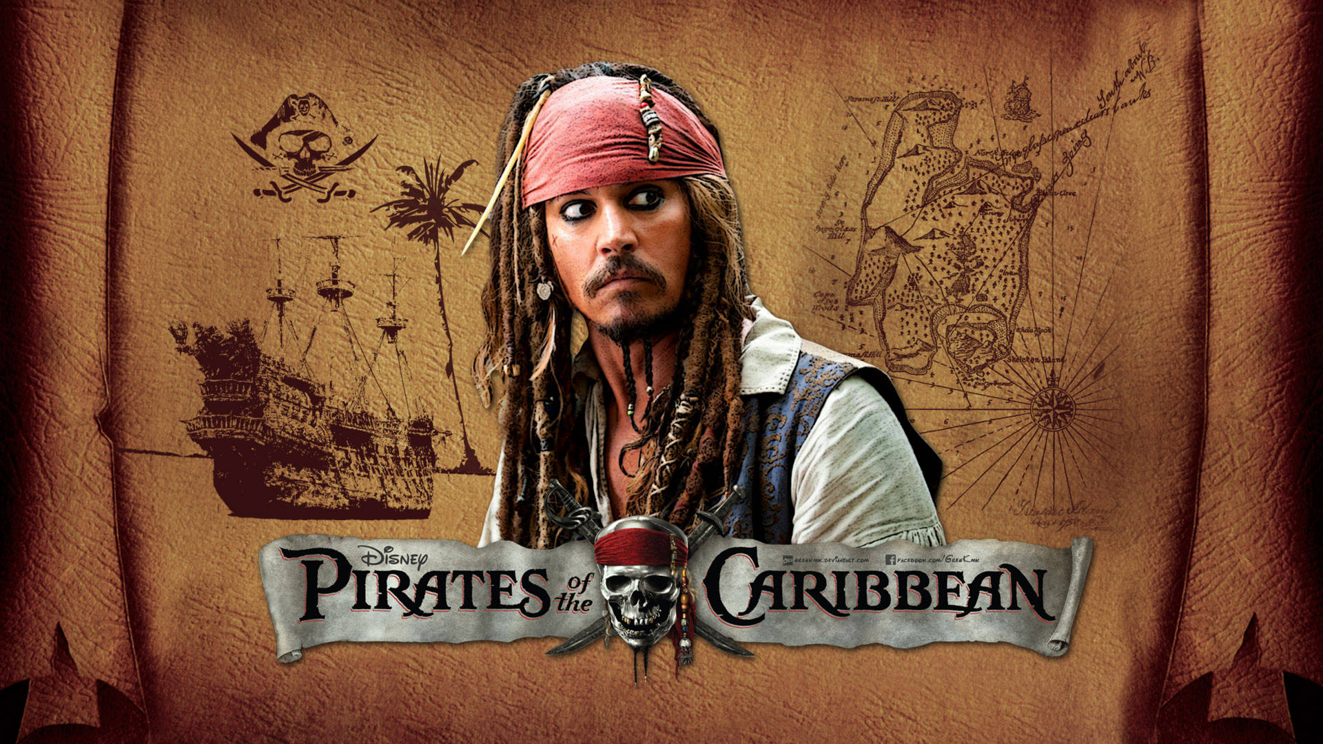 Pirates Of The Caribbean Seven Seas Pirate Background