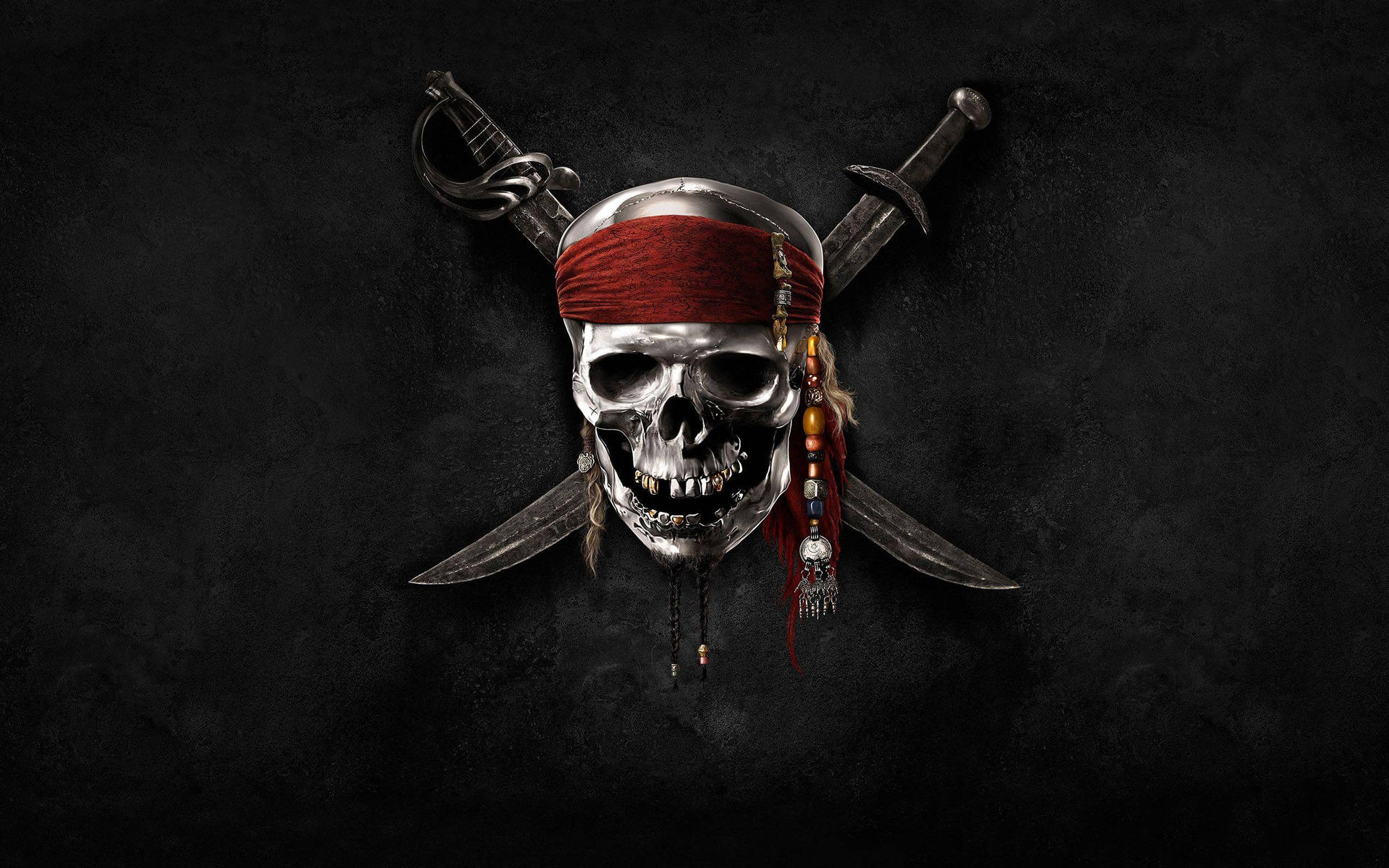 Pirates Of The Caribbean Skull Knife Logo Background
