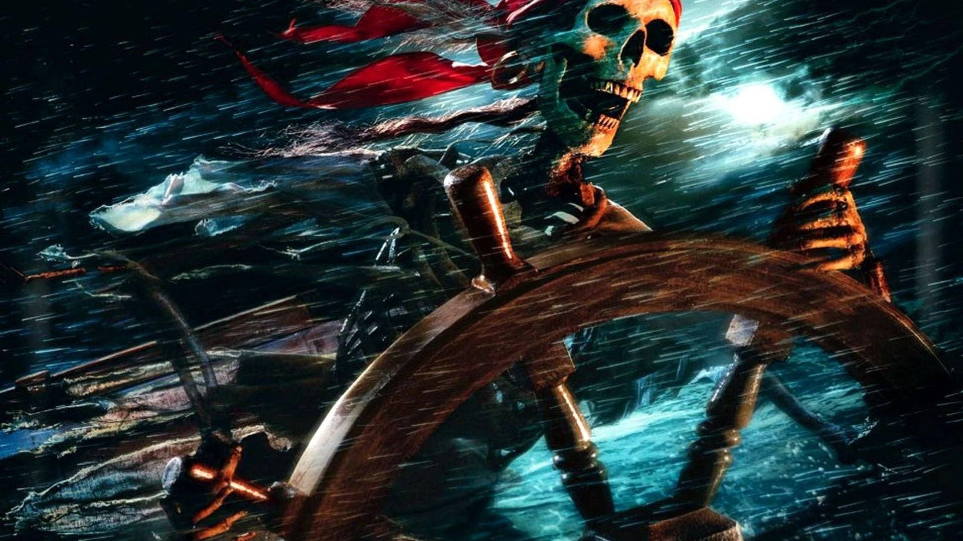 Pirates Of The Caribbean Storm Navigation Background