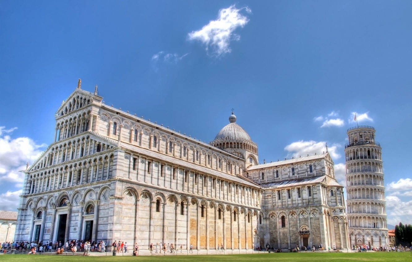 Pisa Cathedral Plus Leaning Tower Background