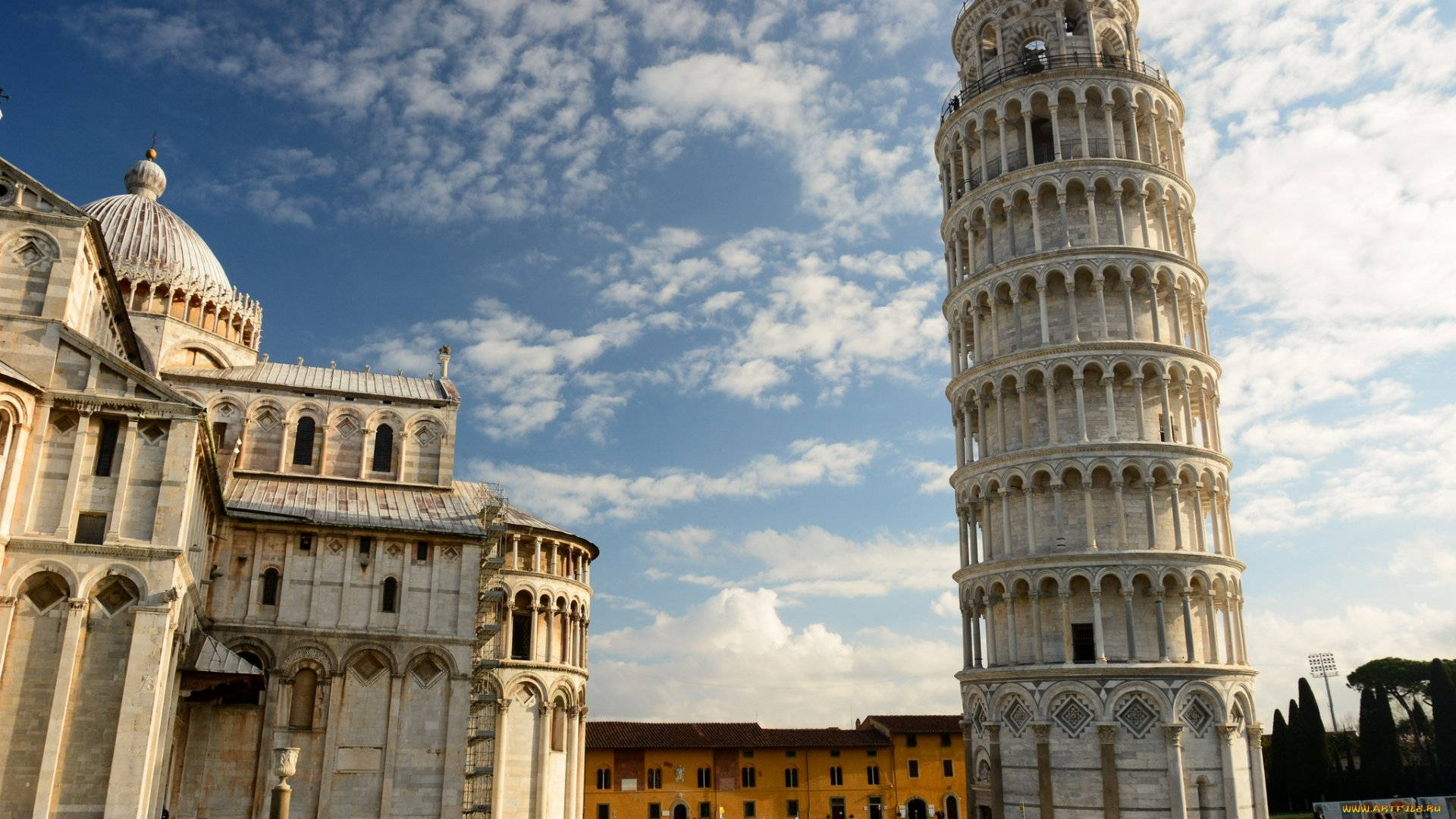 Pisa Leaning Tower Building Background