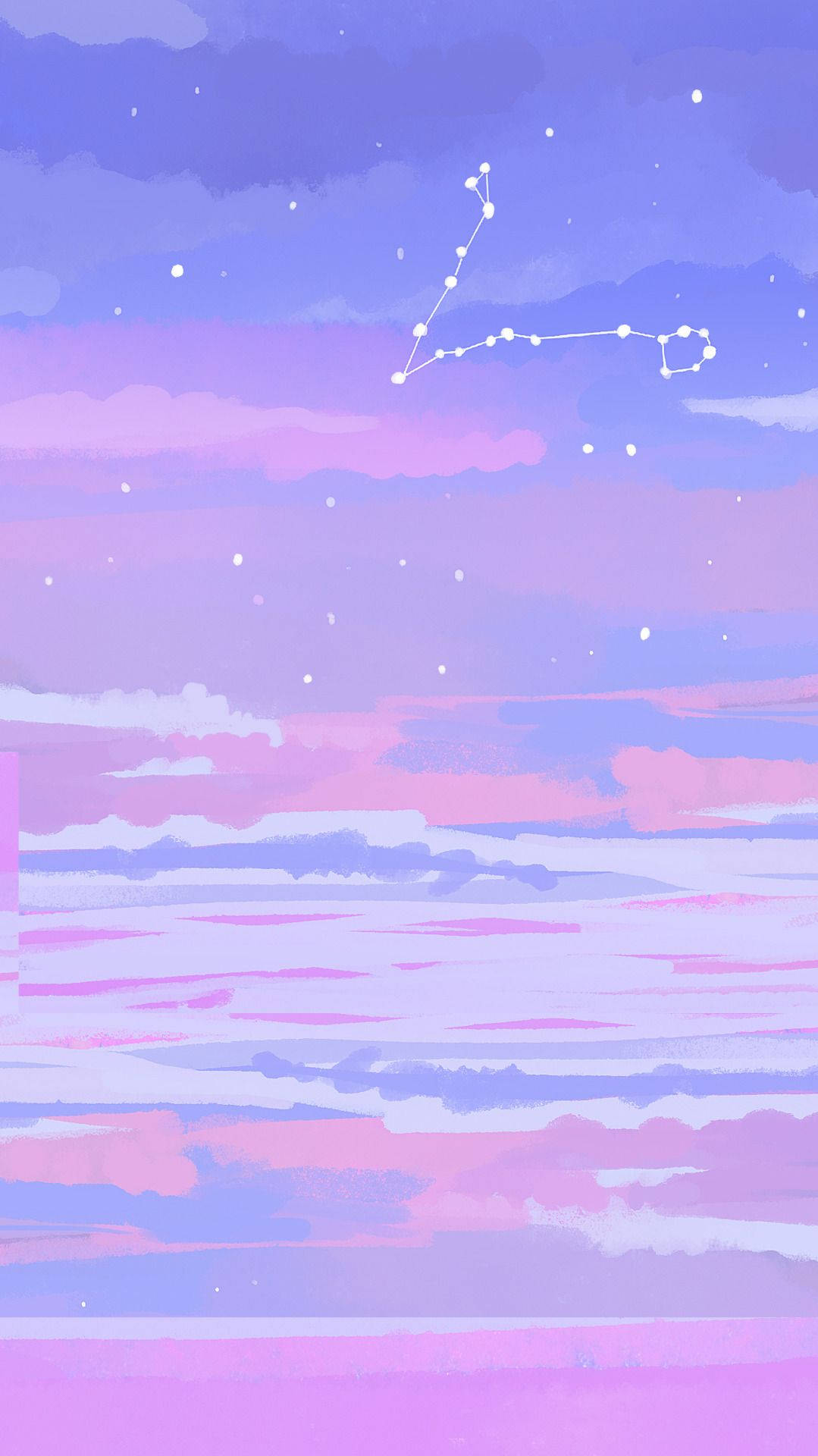 Pisces Aesthetic Pink Clouds Background