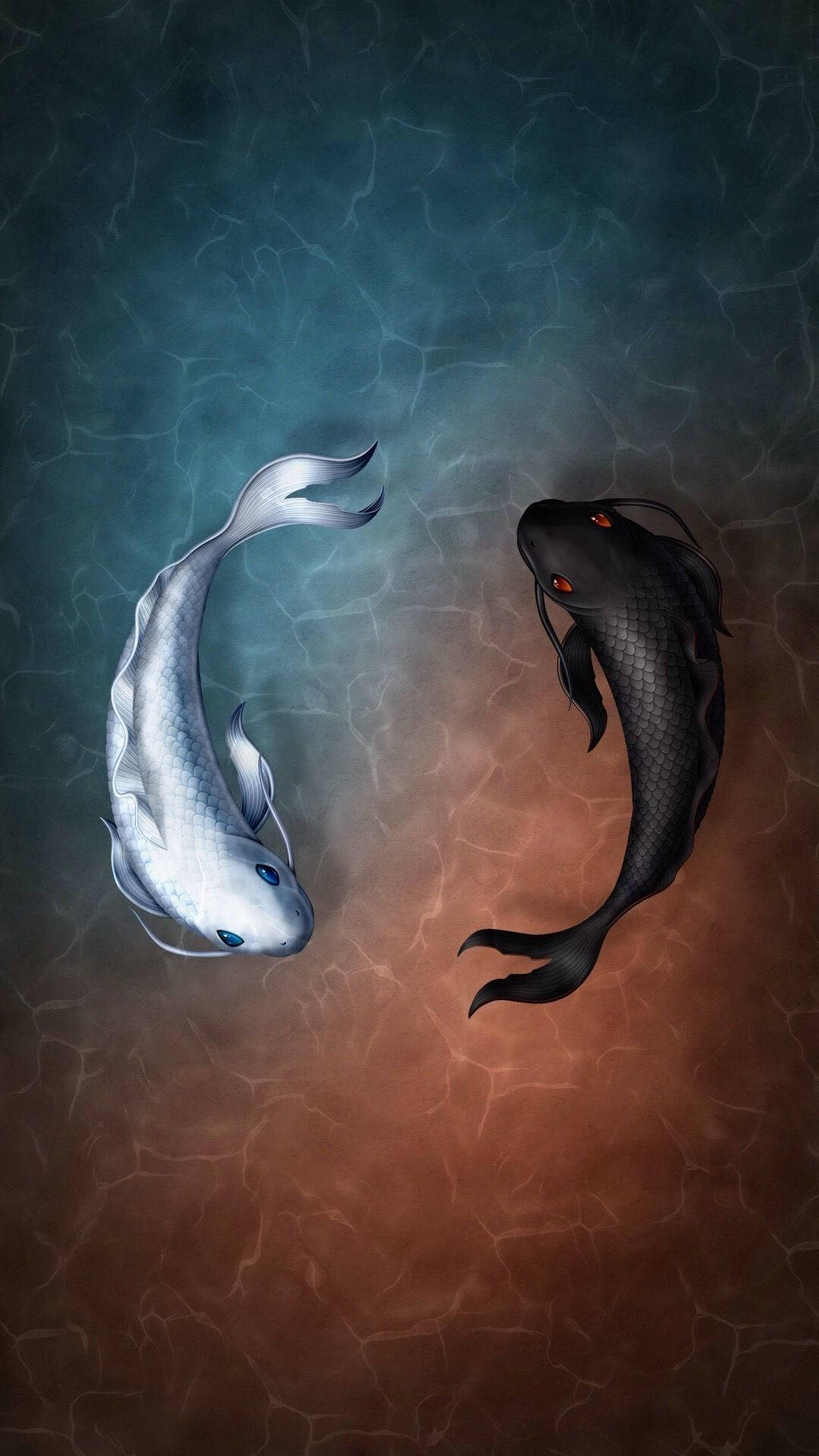 Pisces Koi Fish Zodiac Background