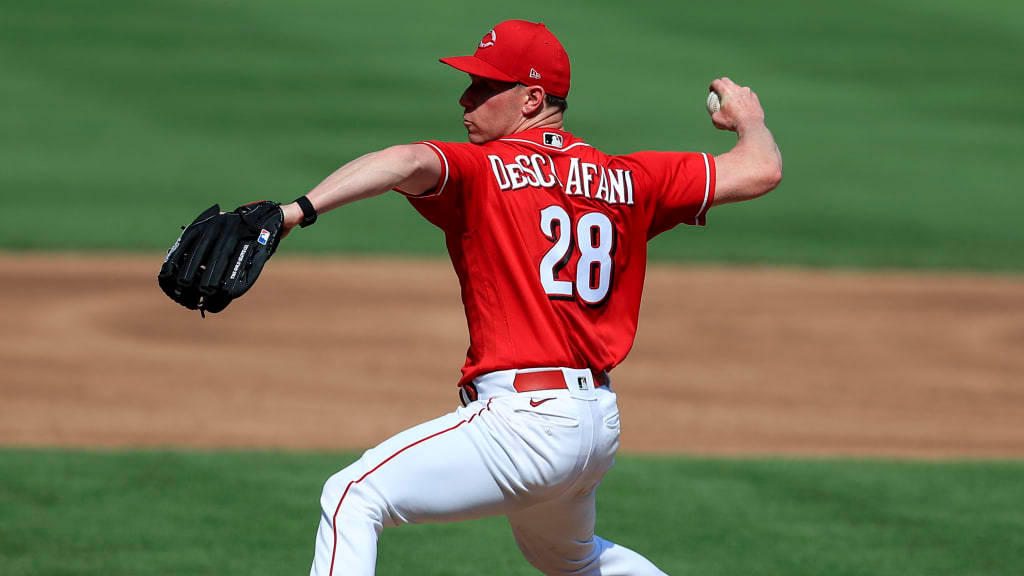 Pitcher Anthony Desclafani In Action During A Baseball Match. Background