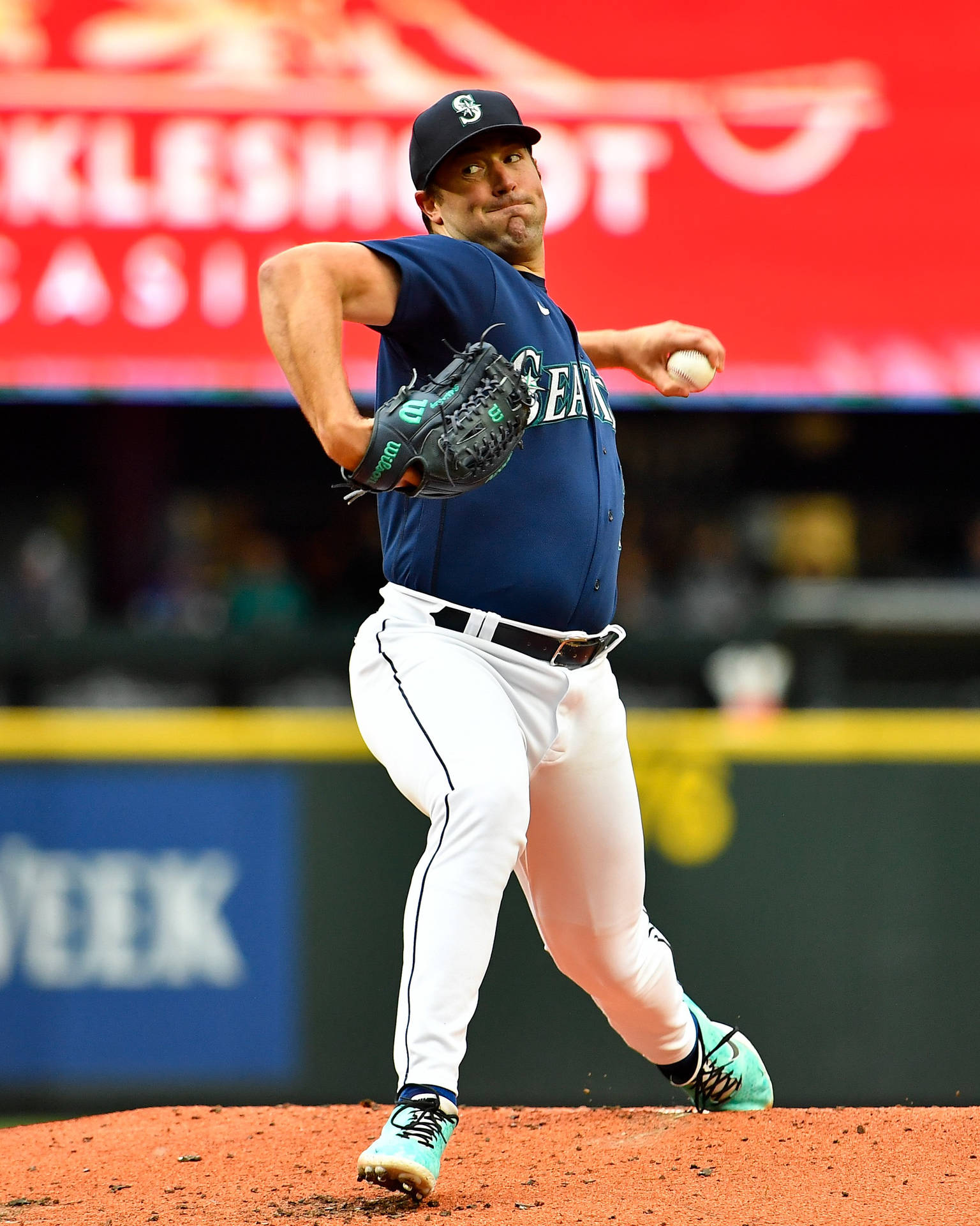 Pitching Robbie Ray In Blurry Backdrop Background