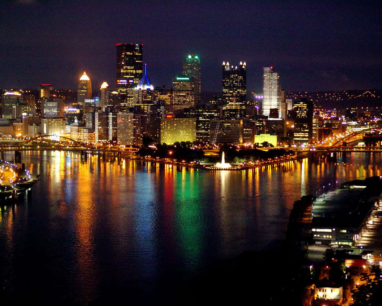 Pittsburgh Skyline And South Shore Background