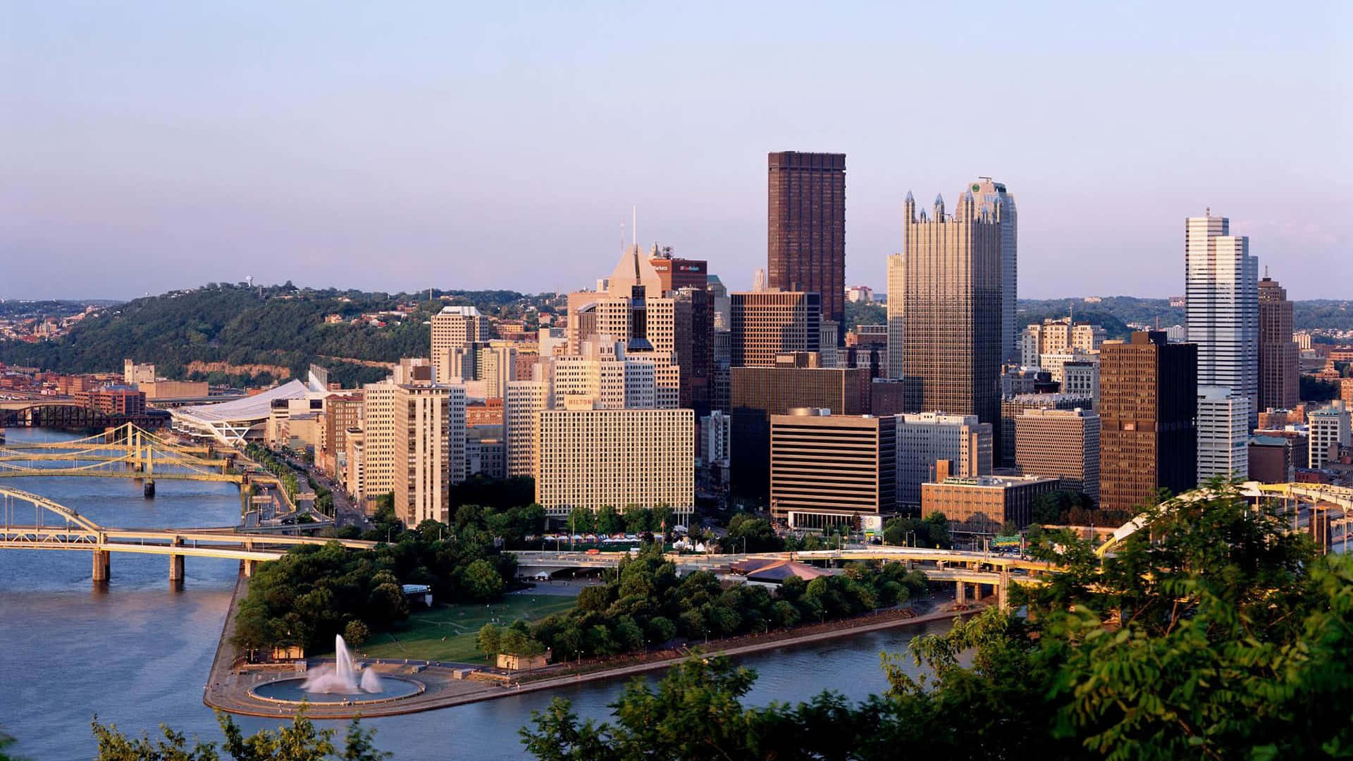 Pittsburgh Skyline Point State Park Background