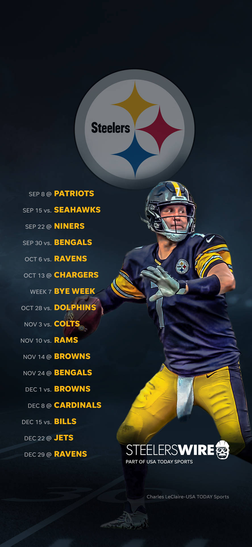 Pittsburgh Steelers 2019 Schedule Big Ben Background