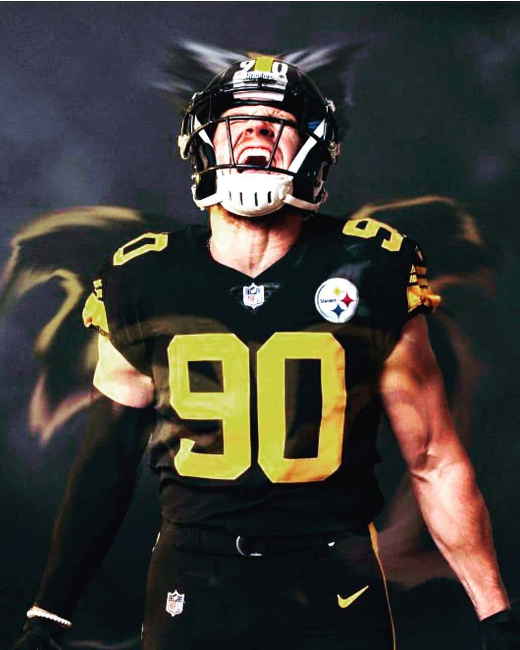 Pittsburgh Steelers Linebacker T.j. Watt. Background