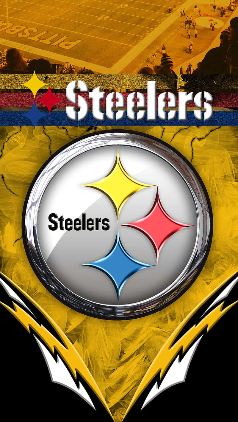 Pittsburgh Steelers Logo And Stadium Field Background