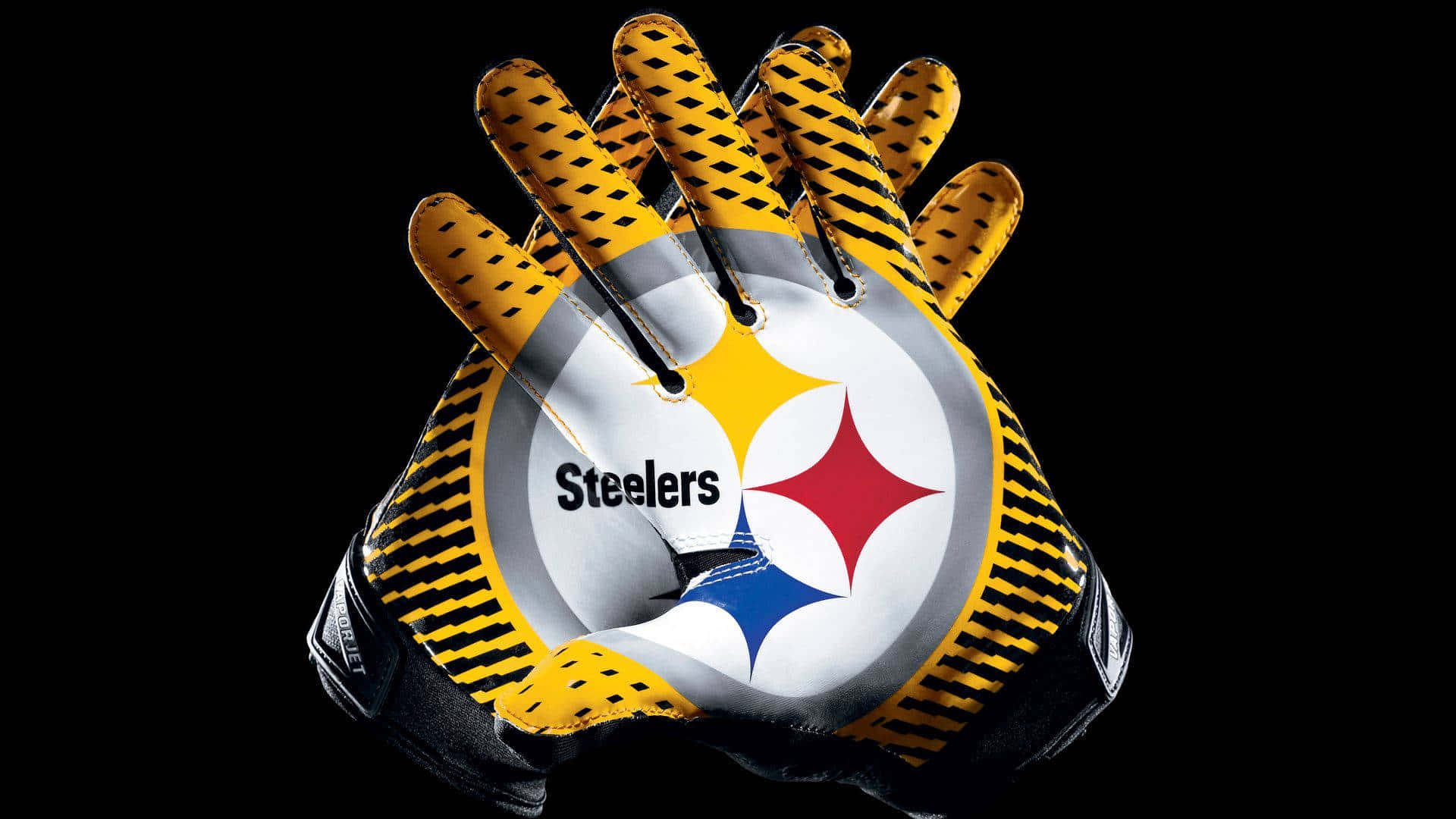 Pittsburgh Steelers Logo On Mitts Background