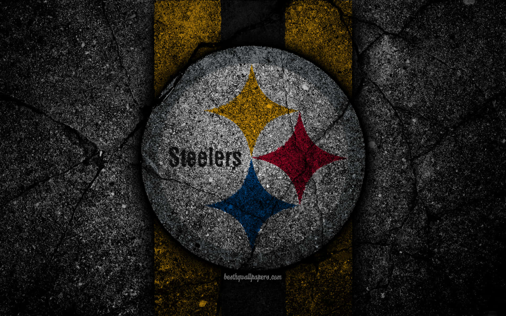 Pittsburgh Steelers Logo On Pavement Background