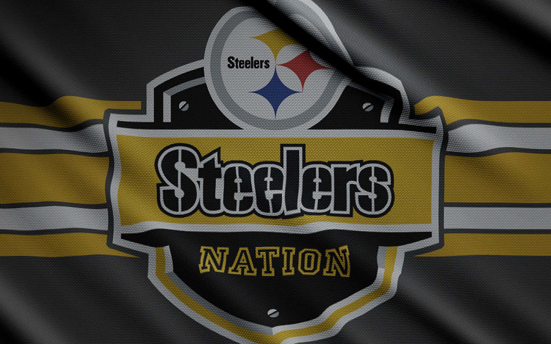 Pittsburgh Steelers Logo On Steelers Flag Background