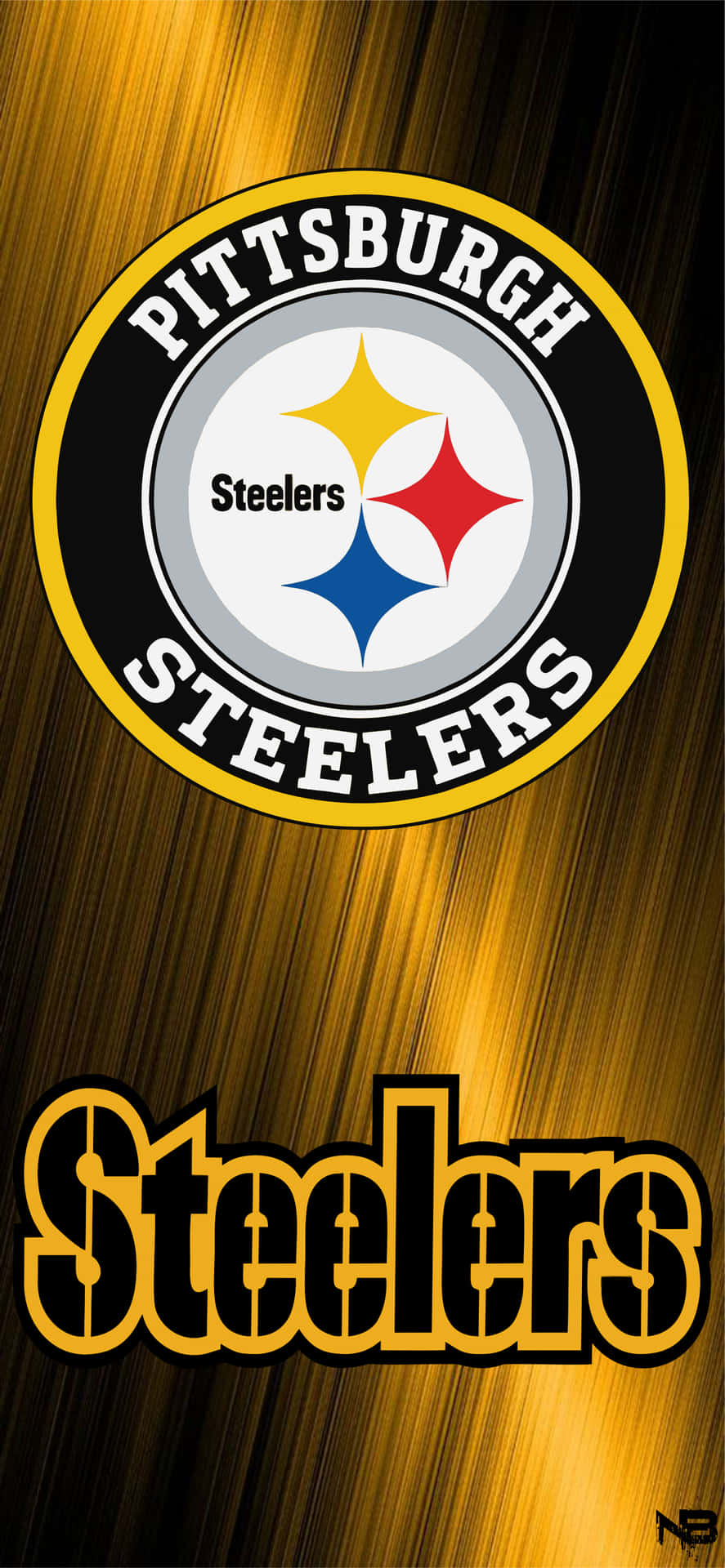 Pittsburgh Steelers Logo Variation With Text Background