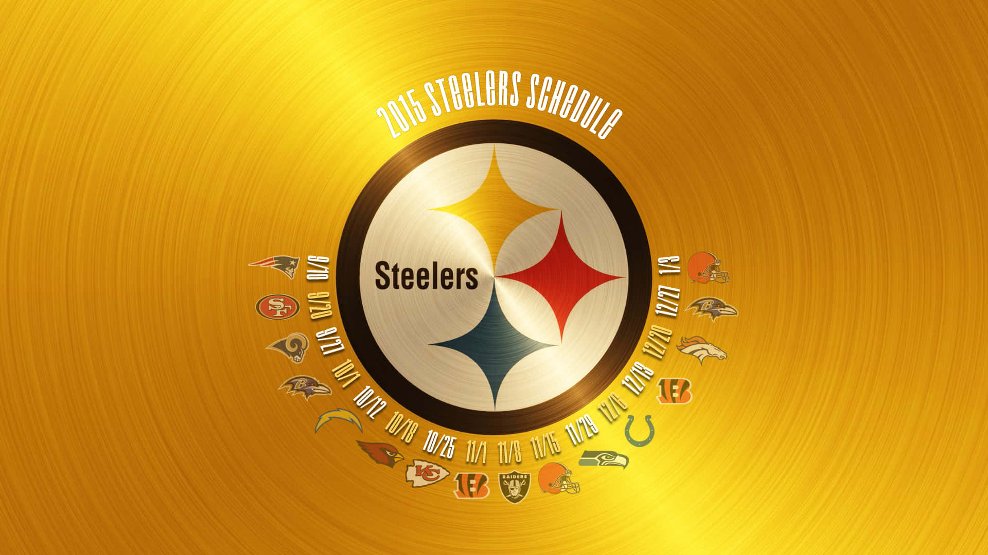 Pittsburgh Steelers Logo With Opponents Background