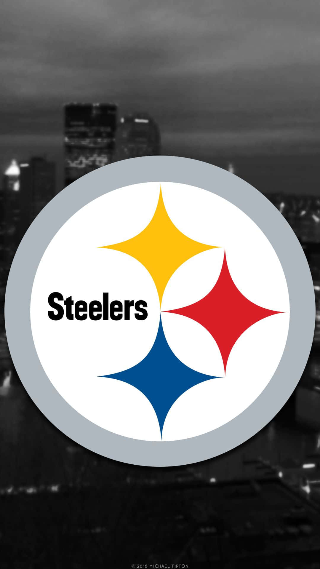 Pittsburgh Steelers Logo With Skyline Background