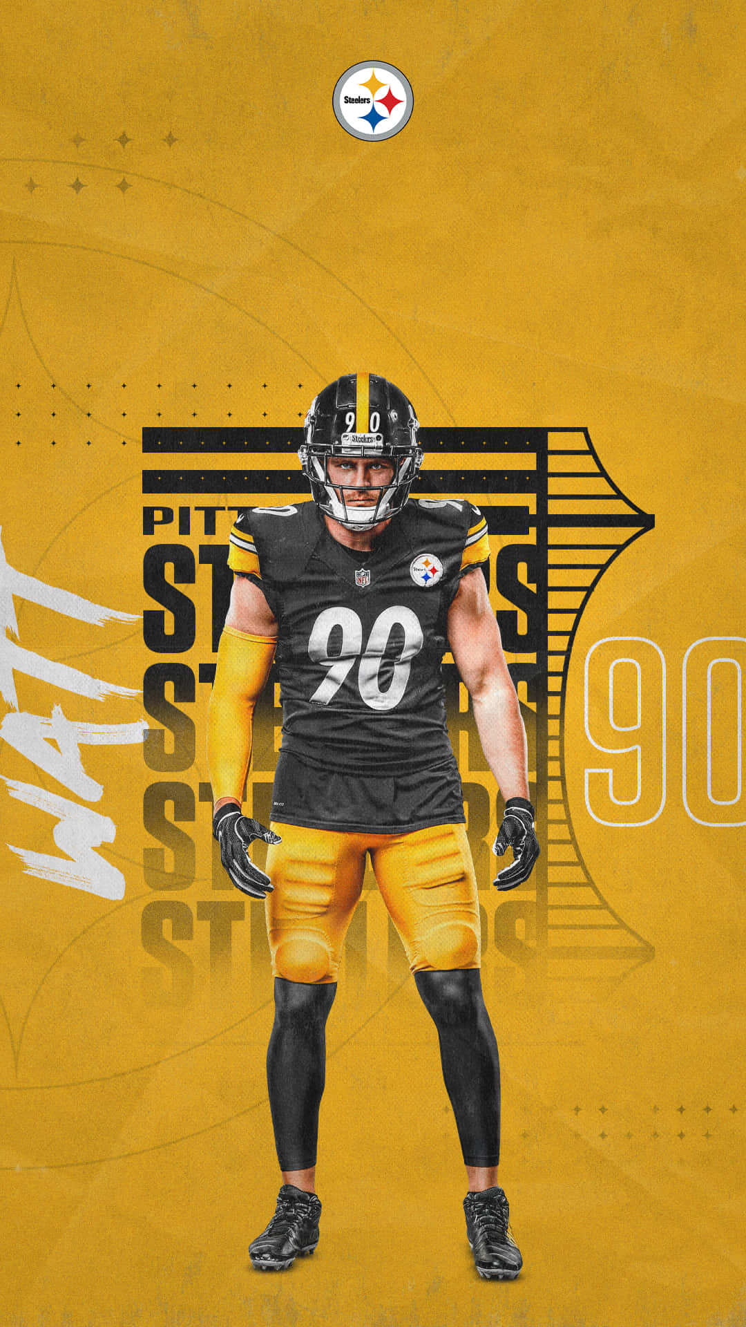 Pittsburgh Steelers Logo With Watt Background