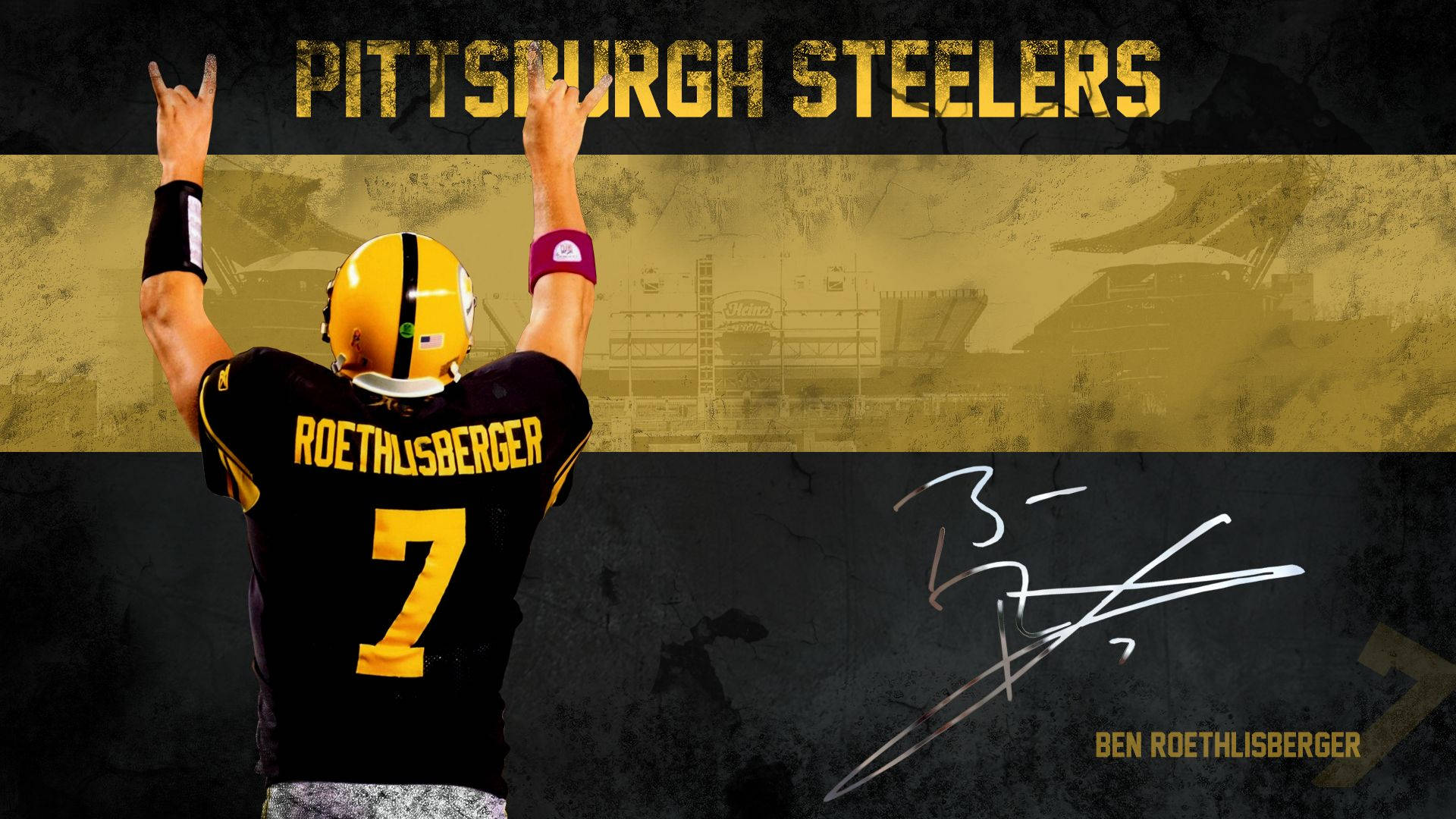 Pittsburgh Steelers Roethlisberger Sign Poster Background