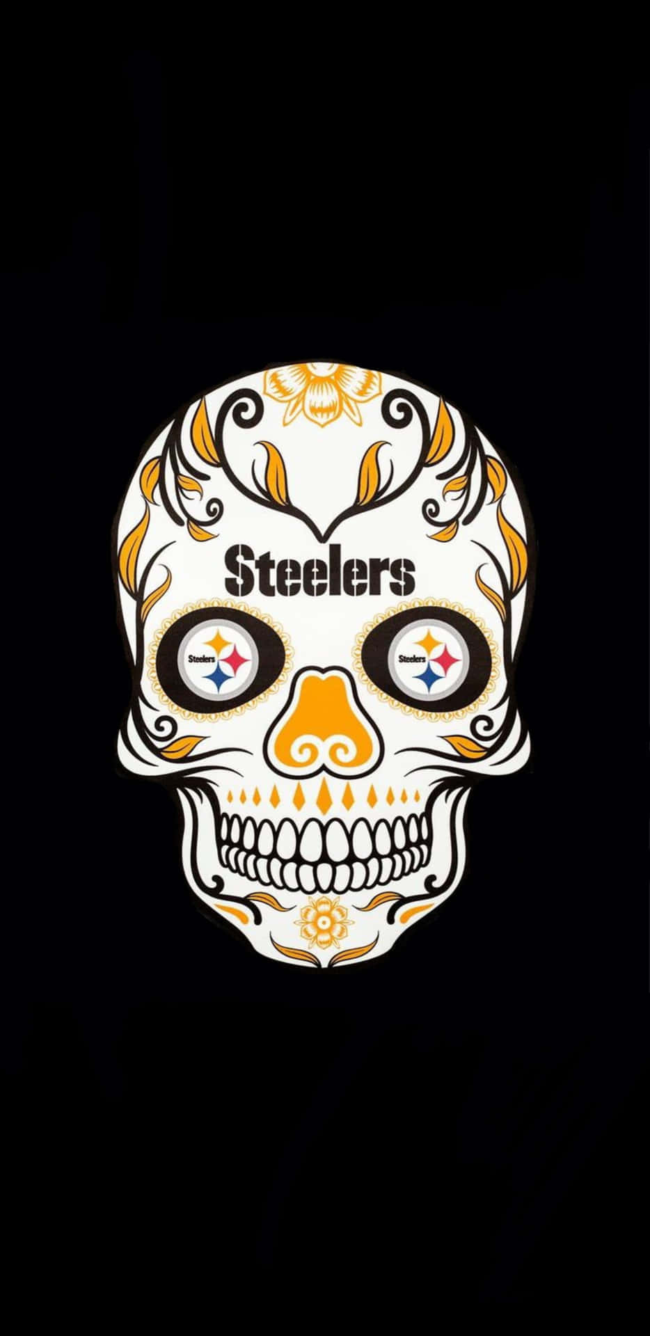 Pittsburgh Steelers Sugar Skull Wallpaper Background
