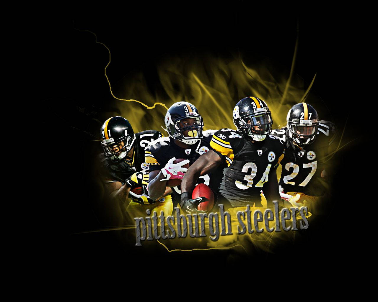Pittsburgh Steelers Team Black Background