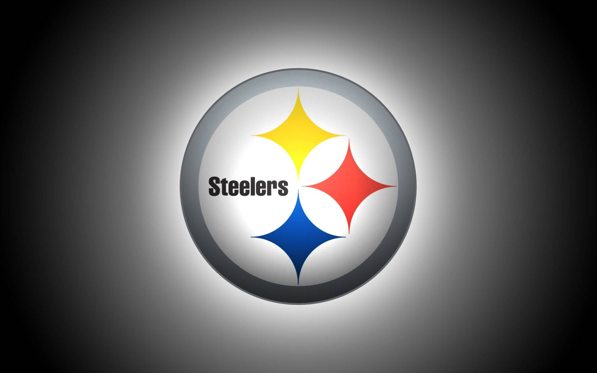 Pittsburgh Steelers White Logo Art Background