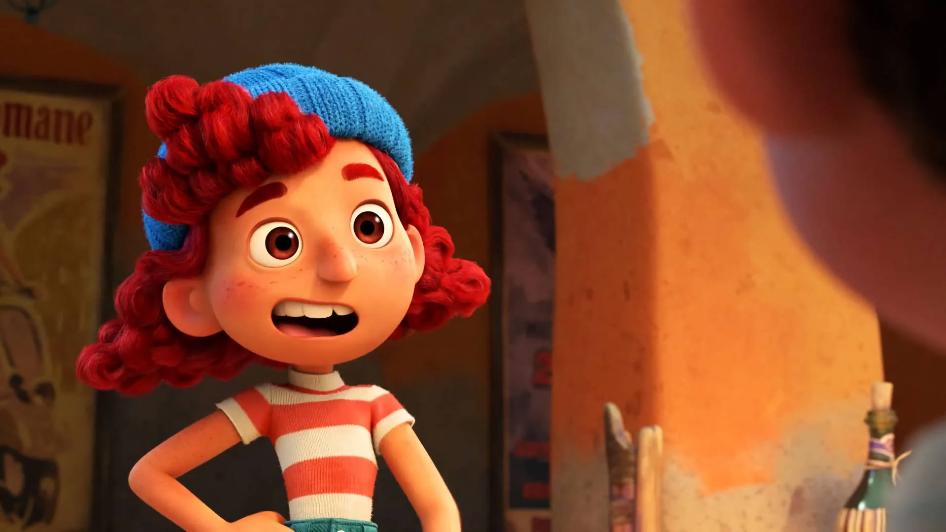 Pixar Luca's Friend Amazed Giulia Background