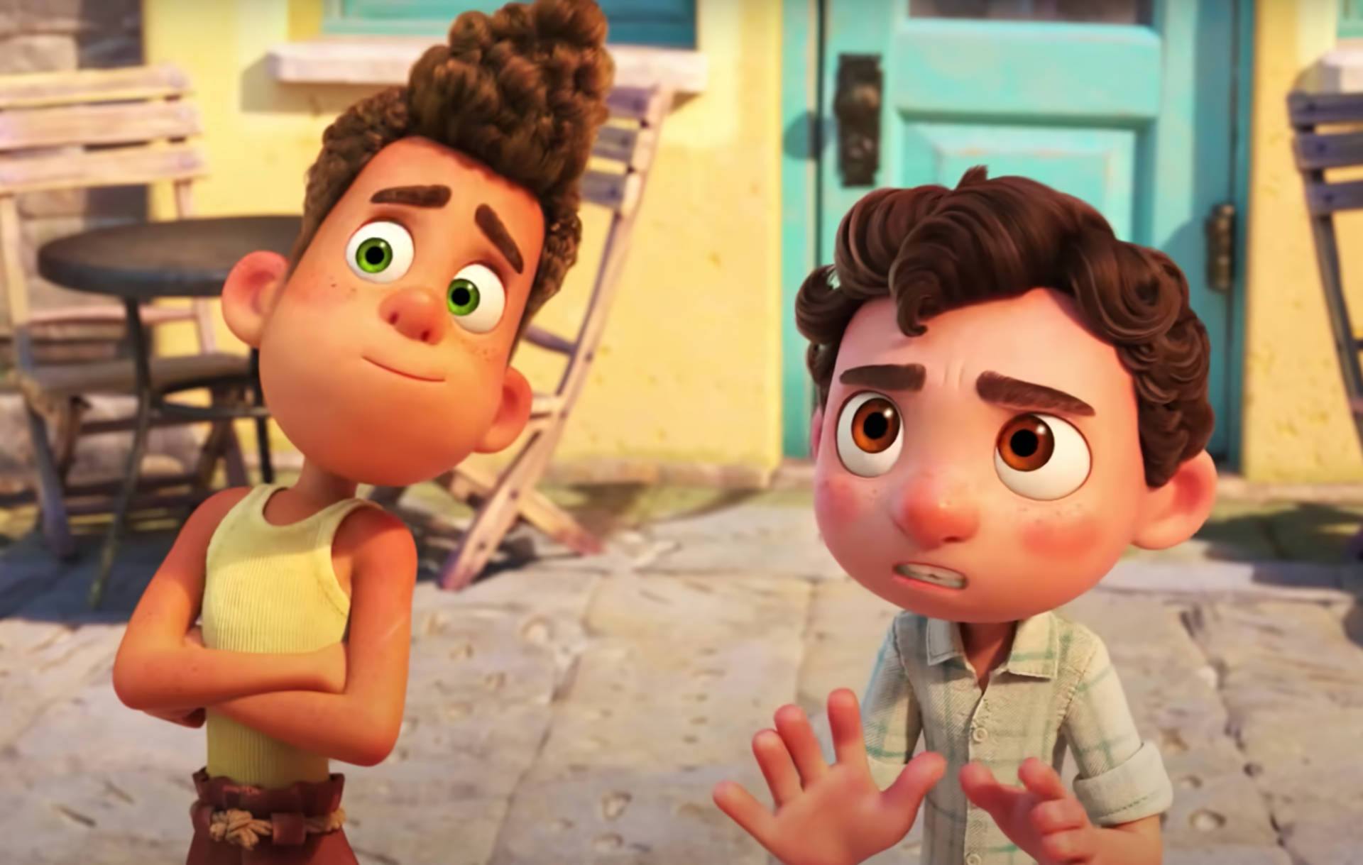 Pixar Luca With Alberto Background