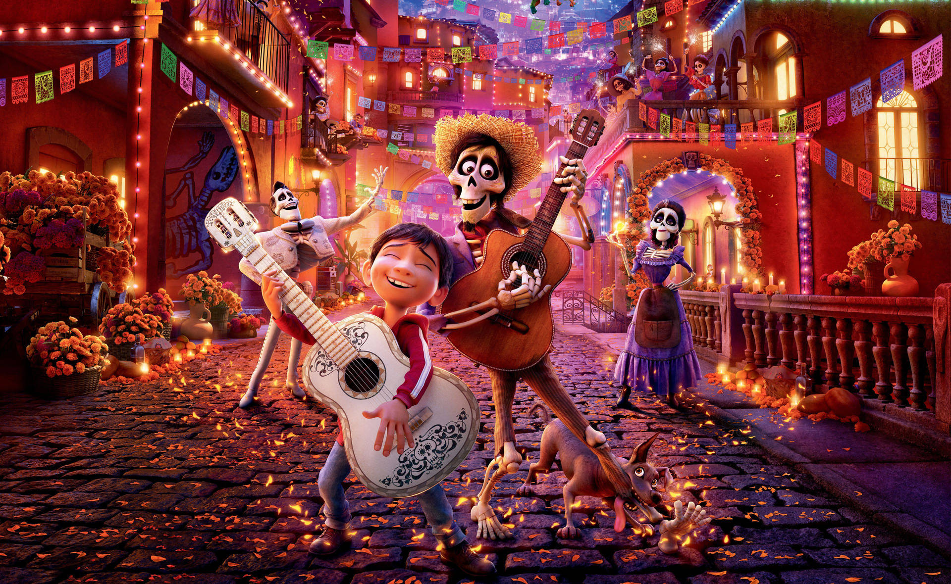 Pixar Mama Coco Miguel & Relatives Background