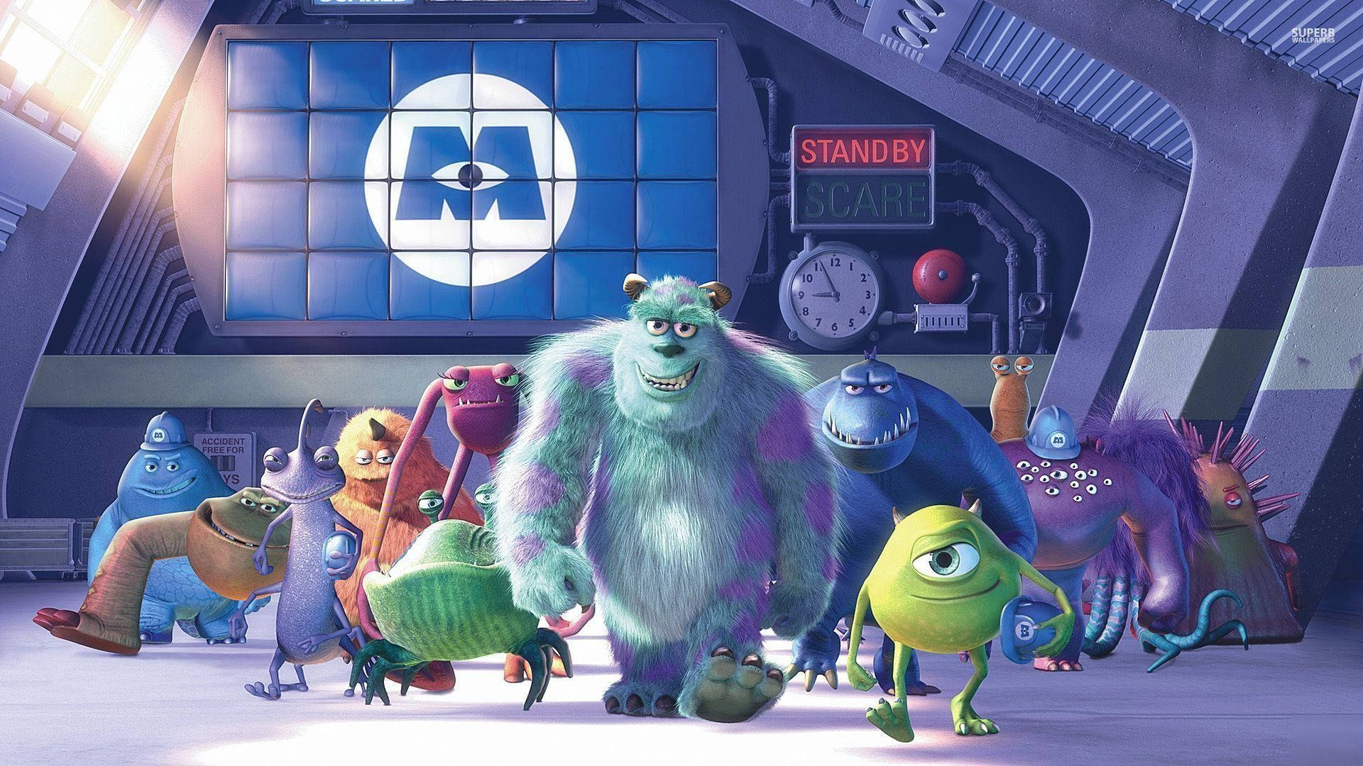 Pixar Monster Inc Cast Background