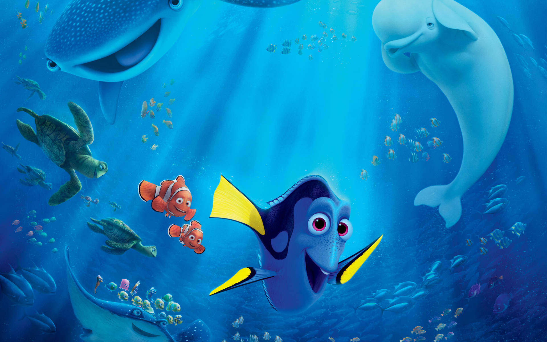 Pixar Nemo And Dory Background