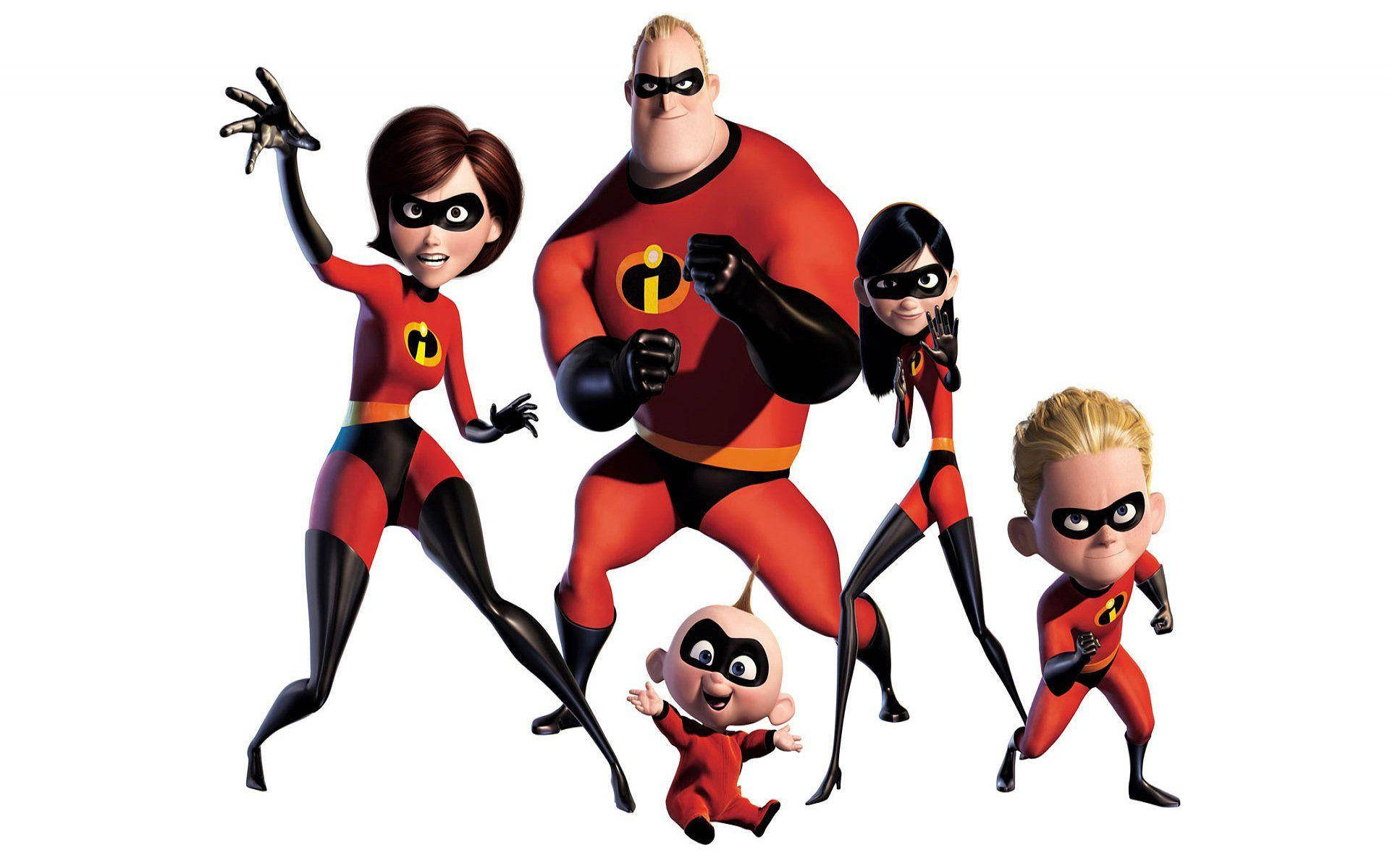 Pixar The Incredibles Superhero Film Background