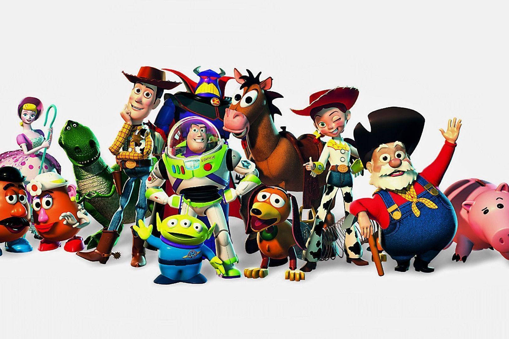 Pixar Toy Story Complete Cast Background