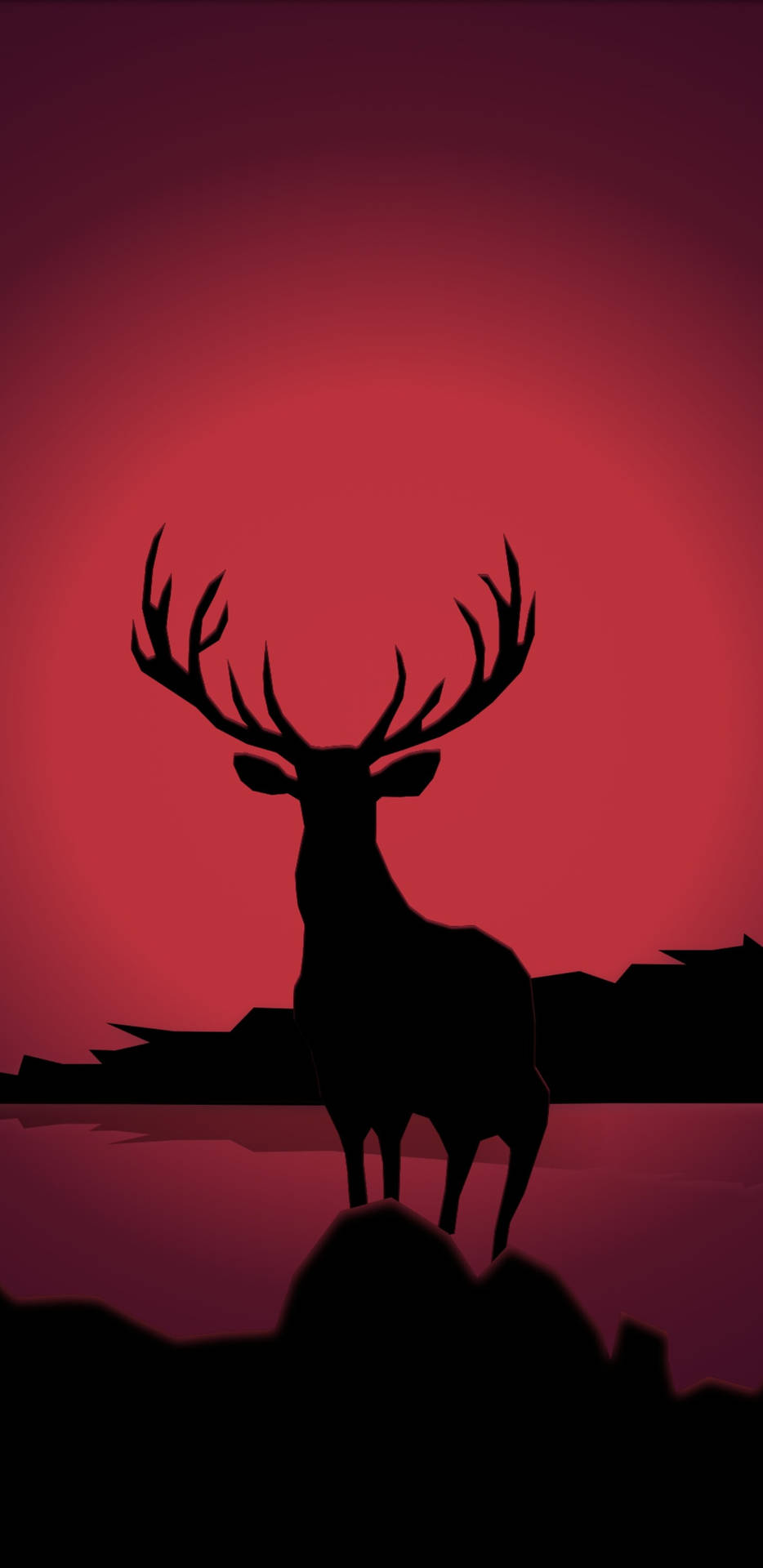 Pixel 3 Xl Stag Silhouette Background