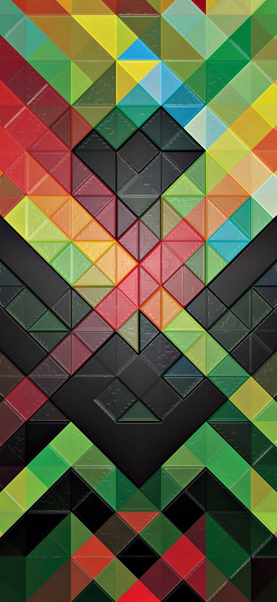 Pixel 5 Abstract 3d Triangle Shapes Background