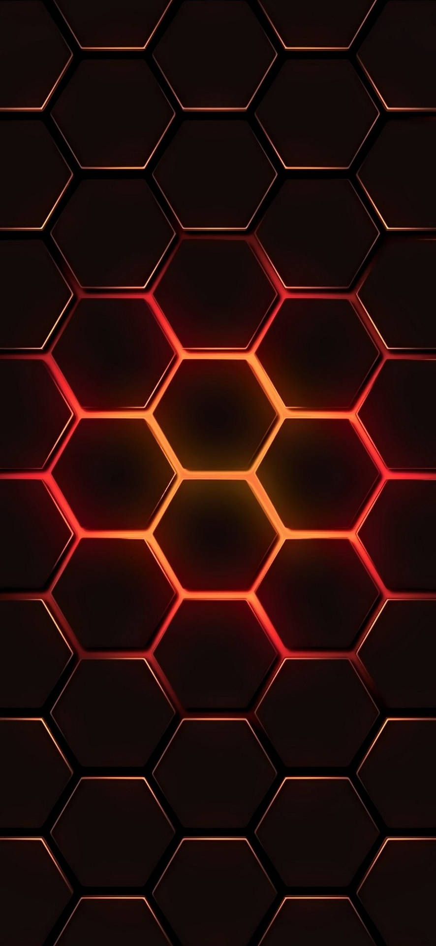 Pixel 5 Glowing Honeycomb Pattern Background