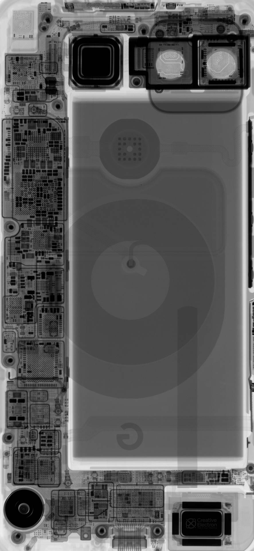 Pixel 5 Monochrome Interior X-ray Background