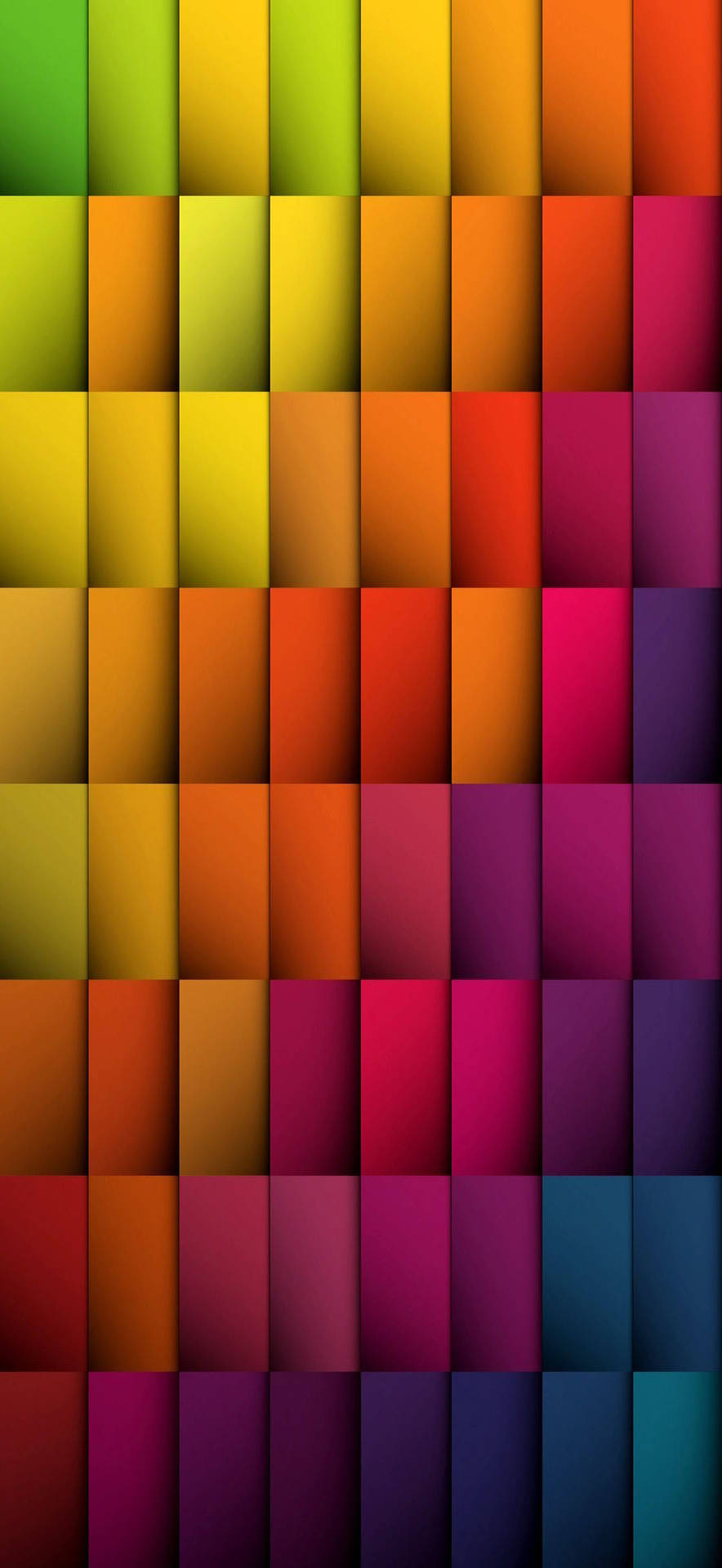 Pixel 5 Rainbow Grid Pattern Background