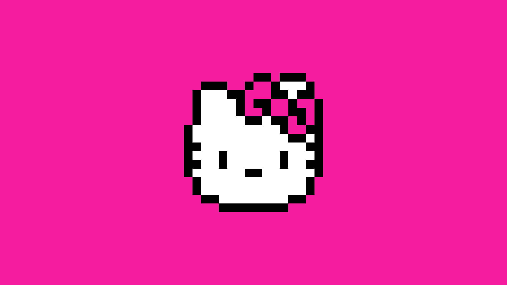 Pixel Art Hello Kitty Background