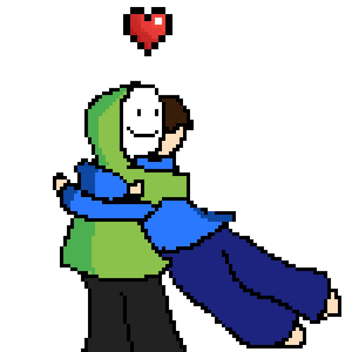 Pixel Art Hug Background