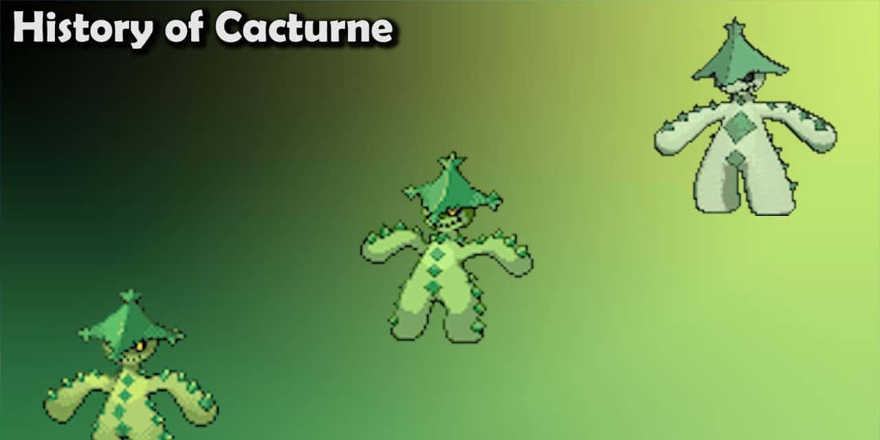 Pixel Art Of Cacturne Background