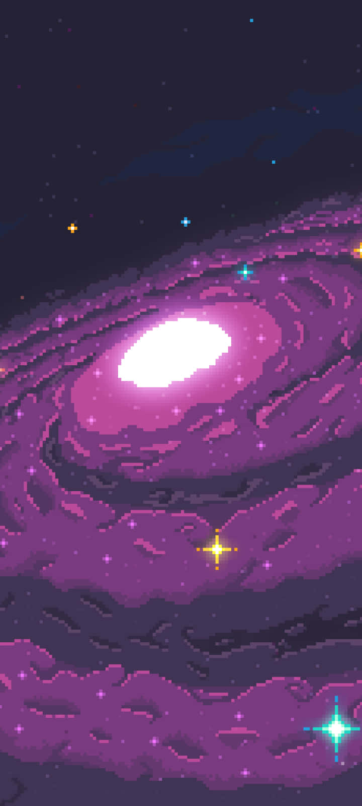 Pixel Galaxy - Galaxy Pixel Art Background