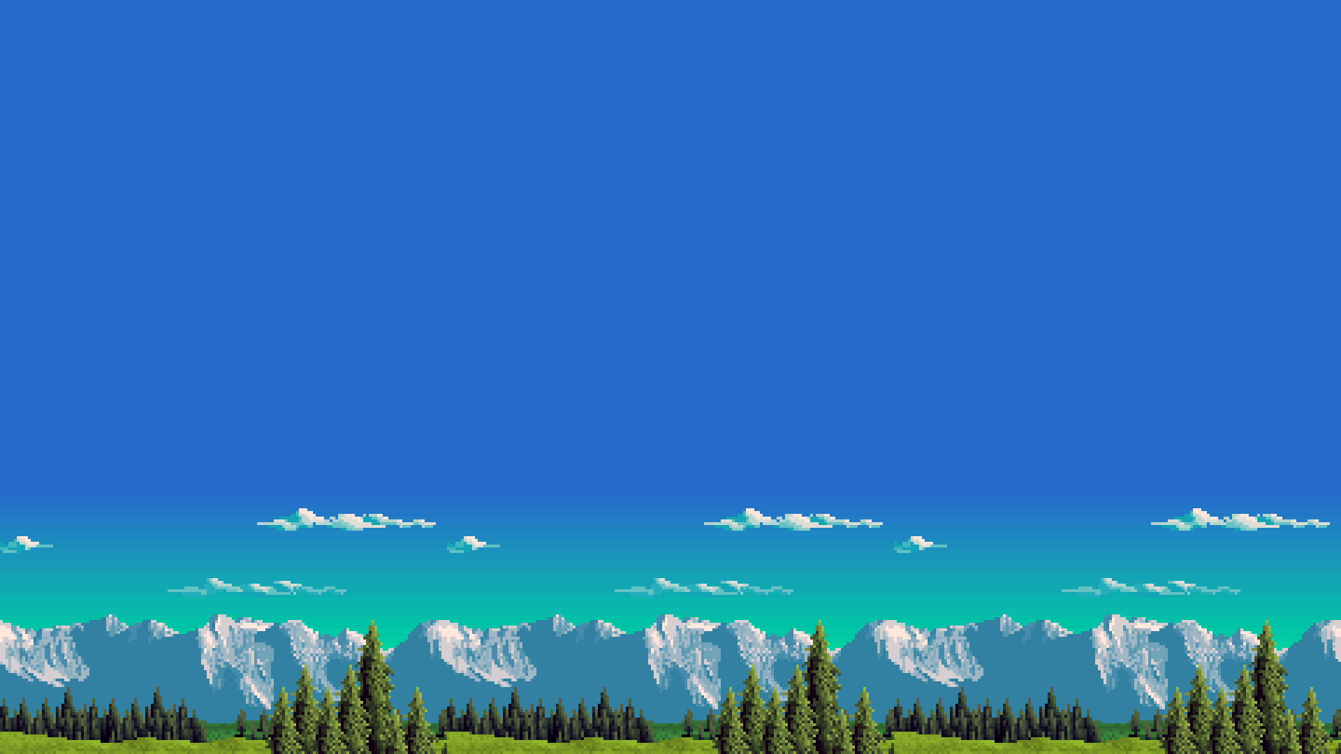 Pixel Nature 1920 X 1080 Background