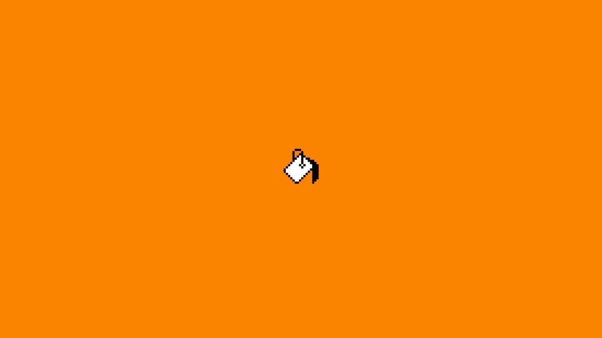Pixel Paint Tool Orange Aesthetic Background