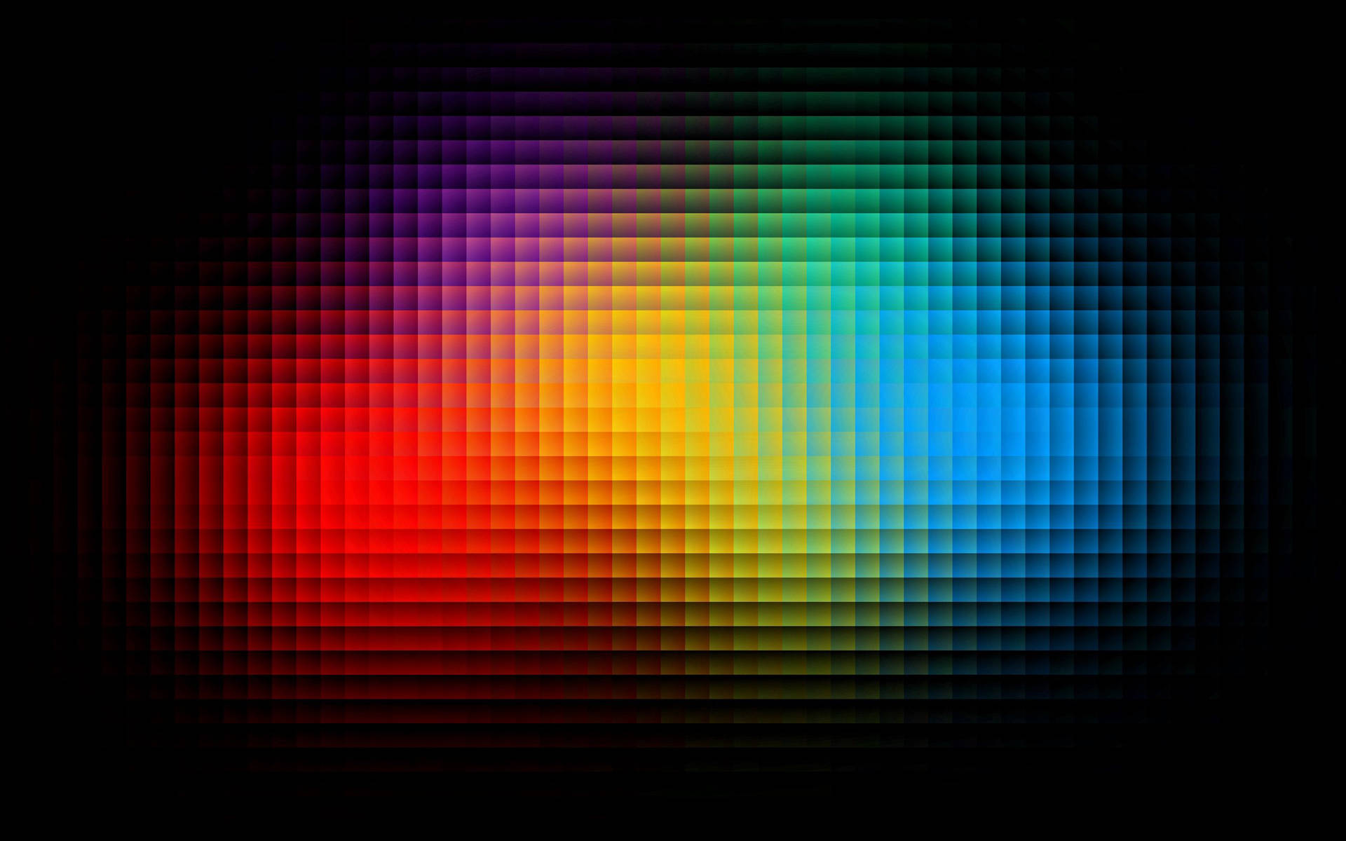 Pixel Rainbow Stained Glass Background